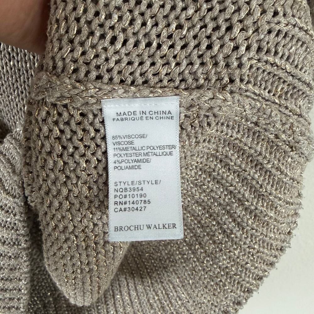 Brochu Walker The Gaia Short Sleeve Sweater Moonstone Taupe (S) - Picture 8 of 10